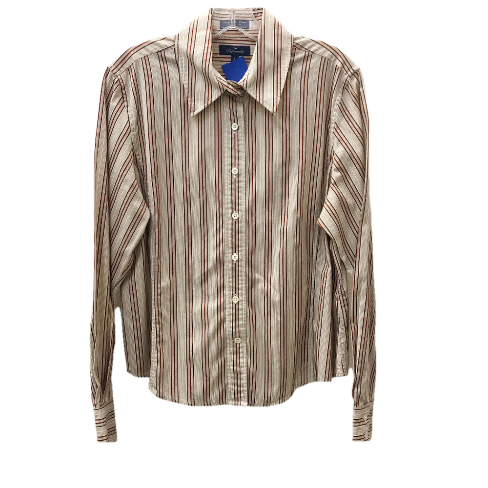 Facconable Striped Button Down Shirt - image 1